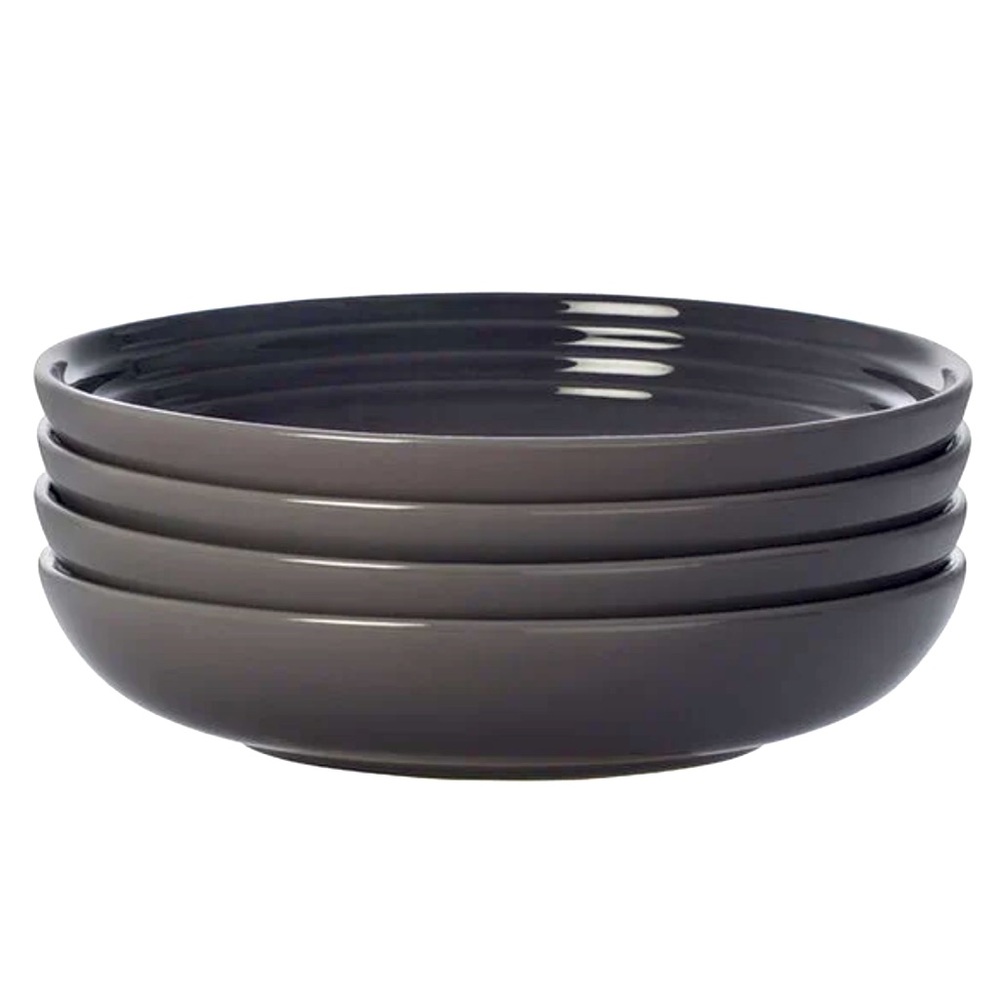 4 LE CREUSET VANCOUVER STONEWARE PASTA BOWL NWT Oyster/ Flint
